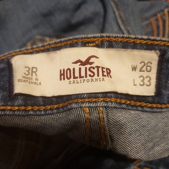 Hollister Blue Jeans Dark Wash Women's Size 3 Waist 26" Length 33" Boot Cut EUC - Picture 9 of 10